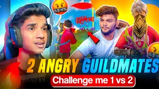 2 ANGRY🤬GUILDMATES 😨CHALLENGE 1 VS 2🔥 🔴LIVE SERIOUS MATCH🤯 FREE FIRE IN TELUGU dfg freefire [upl. by Haroldson]