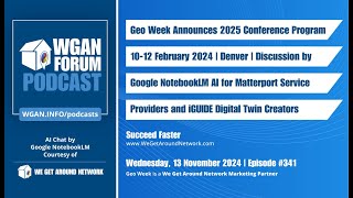 Geo Week Announces 2025 Conference Program  1012 Feb 2024  Denver  Chat by Google NotebookLM AI [upl. by Aniweta]