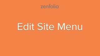 Customize your websites menu  customize your websites navigation  Zenfolio Classic [upl. by Aloiv]