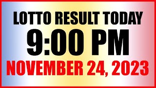 Lotto Result Today 9pm Draw November 24 2023 Swertres Ez2 Pcso [upl. by Eardna990]