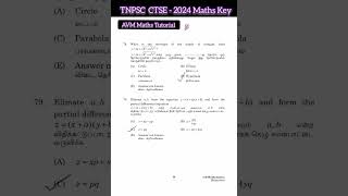 tnpsc  CTSE 2024  419 Maths Key  block health statistician  statistical investigator [upl. by Aeslahc]