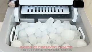 FRIGIDAIRE Stainless Steel Countertop Ice Maker Machine [upl. by Baecher]