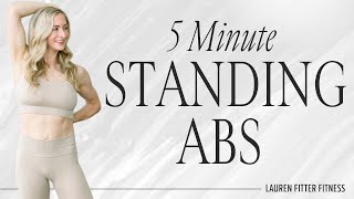 5 Minute Standing Abs Workout  Postpartum and Csectionsafe [upl. by Yrrok384]