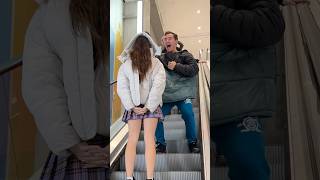 Fell on the escalator because of a prank [upl. by Ennaeirb]