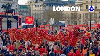 Colourful Chinese New Year in London 2024 🇬🇧 Year of the Dragon celebrations 🐲 CNY London Parade HDR [upl. by Jaffe103]