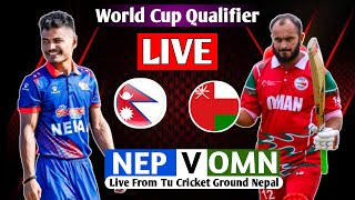 NEPAL VS OMAN 2024 MATCH 02  T20 TRI SERIES  LIVE SCORE COMMENTRY [upl. by Egide]