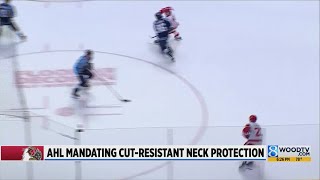 AHL mandates neck guards for upcoming season [upl. by Dyoll591]