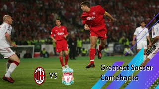 Milan vs Liverpool 2005 UEFA Champions League Final Greatest Football Comebacks [upl. by Oirotciv]