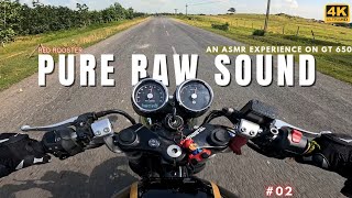 Continental GT 650 Raw Sound Onboard  Red Rooster Performance Exhaust  ASMR 02 [upl. by Navak222]