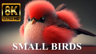 Small BIRDS 8K ULTRA HD with Names and Sounds [upl. by Arias]