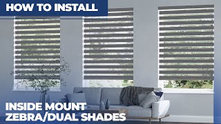 How to Install Inside Mount Zebra Dual Shades [upl. by Drolet]