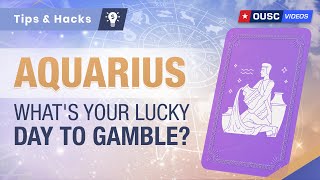 Aquarius Lucky Days and Numbers to Gamble  Play Your Lucky Games [upl. by Wertheimer]