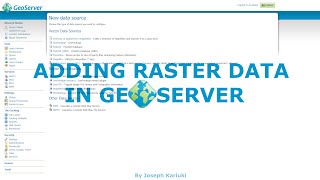 GeoServer Tutorial 4  Adding GeoTIFF Raster Data in GeoServer [upl. by Ynnaej]