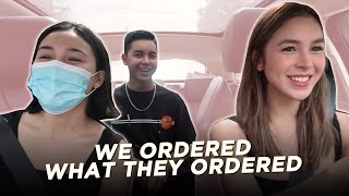 ORDERING WHAT THE PERSON IN FRONT OF US ORDERED  Julia Barretto [upl. by Eimam]