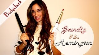 Perfekte Locken mit Lockenstaab machen  Hollywood Curls  Vergleich Remington vs Grundig [upl. by Enovaj]