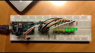 ESP8266 NodeMCU  Using 74HC595N Shift Register [upl. by Yhtur812]