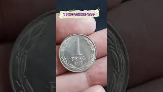 1 Peso Chileno 1977 numismatica coleccionismo monedas [upl. by Rafter]