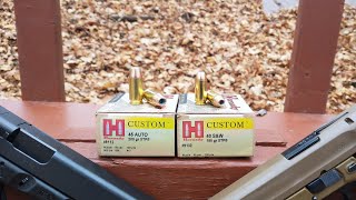 40 SampW VS 45 ACP  Hornady Custom [upl. by Nad356]