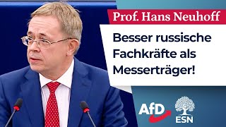 Besser russische Fachkräfte als Messerträger  Prof Dr Hans Neuhoff AfD [upl. by Tam471]