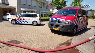 Overkapping in Haaksbergen loopt forse schade op door brand [upl. by Kcinimod743]