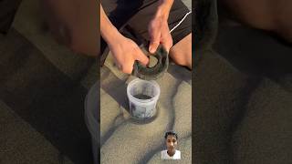 why is this guy throwing magnets on sand experiment lifehacks weirdfeeling weirdness shorts [upl. by Fitzgerald]