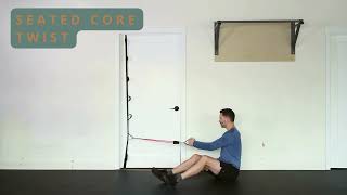 Seated Core Twist with Resistance Bands – Improve Core Stability [upl. by Arinaid]