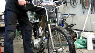 Junior speedway bike startup [upl. by Ilonka]