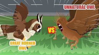 Unnatural Owl vs Great Horned Owl  Unnatural Habitat Animals Animation [upl. by Harold802]