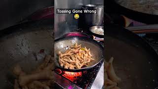 Food Toss Gone Wrong 😅 cooking cookingvideo food foryou support hardwork [upl. by Atipul]