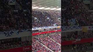 Szkoccy kibice zapełniają swój sektor na Stadionie Narodowym przed meczem Polska  Szkocja [upl. by Mieka]