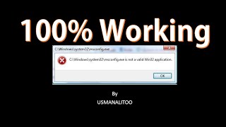 100 How to Fix Exe Not a Valid Win32 Application In all windows [upl. by Nelda]