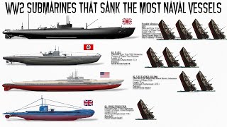 The 7 WWII SUBMARINES that sank the most WARSHIPS [upl. by Moina46]