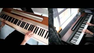 Utada Hikaru  Hikari  Simple and Clean piano duet [upl. by Aisats429]