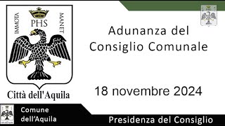 Adunanza del Consiglio Comunale [upl. by Yllek]