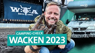 CampingCheck Wacken 2023 Wohnmobile Wohnwagen und viel Schlamm  ARD Reisen [upl. by Keith63]