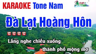 Đà Lạt Hoàng Hôn Karaoke Tone Nam  Nhạc Sống Thanh Ngân [upl. by Geier532]