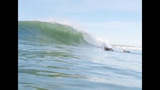 Narragansett Beach Surfing  June Swell  Raw GoPro [upl. by Benge]