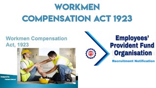 Workmen compensation Act 1923  upsc EPFO  Social security Labour law  Labour law [upl. by Llerud]