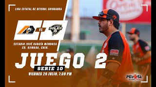 ESTATAL 2024  Soles vs Algodoneros  Jornada 10  Juego 2 [upl. by Yenruoc395]