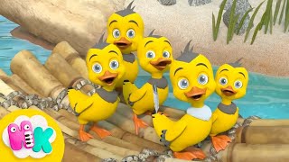 Päť Malých Kačiek 🦆 Slovenské detské pesničky  HeyKids [upl. by Bardo433]