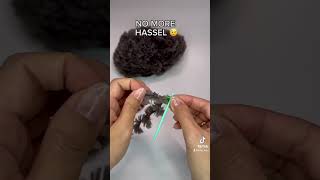 Ever had trouble threading fur or bulky yarn through a needle crochet knitting tips [upl. by Pozzy]