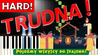 🎹 Pójdźmy wszyscy do stajenki  Piano Tutorial TRUDNA wersja 🎵 NUTY W OPISIE 🎼 [upl. by Jd595]