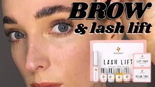 DIY BROW LAMINATION AT HOME WITH AMAZON ICONSIGN LASH LIFT KIT  EYEBROW EYELASH LVL PERM TREATMENT [upl. by Tihom]