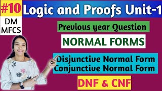 JNTU Normal forms  DNFampCNF  Disjunctive normal form  Conjunctive normal form  DMGT R23 [upl. by Rosie]