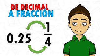 CONVERTIR DECIMAL A FRACCIÓN Super facil  Para principiantes [upl. by Gnuj241]