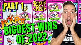 💸 Over 100000 in JACKPOTS 🎰 26 of our BIGGEST WINS OF 2022 💵 Part 1 [upl. by Parent]