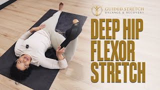 Deep Hip Flexor Stretch with Guided Stretch Yoga Strap [upl. by Retha]