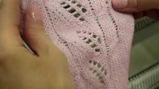 Knitting on a knitting machine Pattern  5 Spikelet 2 [upl. by Petromilli134]