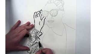 How to Draw a Calligram Self Portrait [upl. by Hanad]