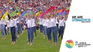 2019 World Gymnaestrada – Closing Ceremony Highlights – We are Gymnastics [upl. by Arahset]